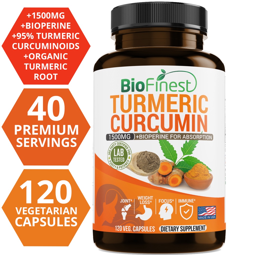 Biofinest Curcumin 1500 Mg 95% - Turmeric Curcumin Capsule reseña y precio