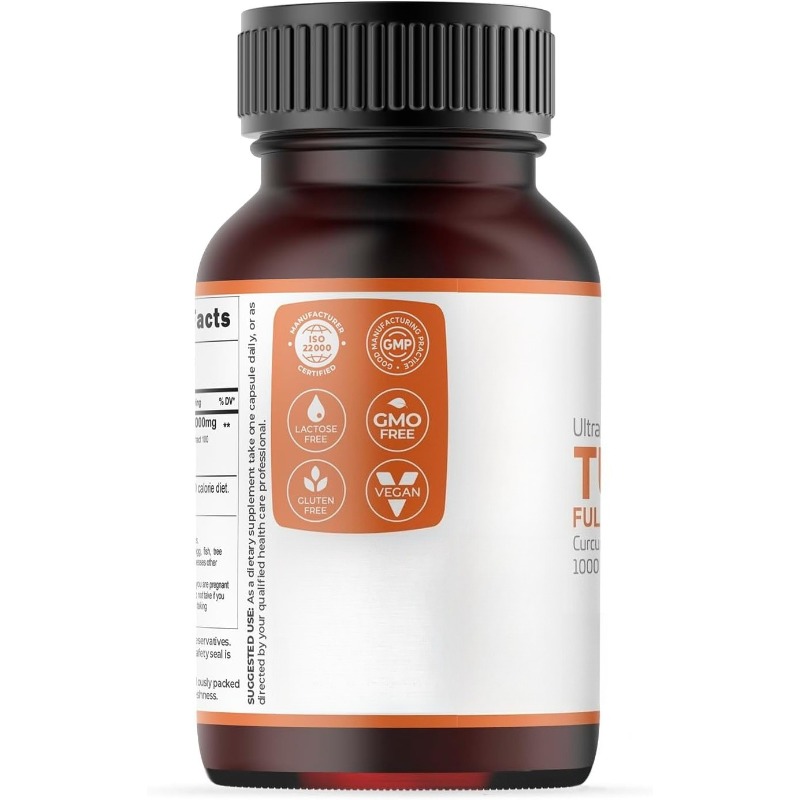 Turmeric Capsules 1000mg Conta - Turmeric Curcumin Capsule reseña y precio