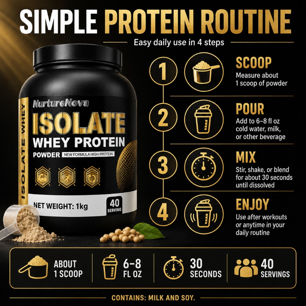 NurtureNova Isolate Whey Prote - Fitness Nutrition Whey Protein reseña y precio