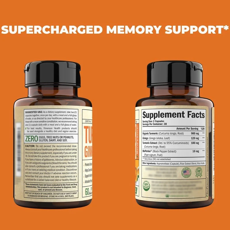 Organic Turmeric Curcumin Supp - Turmeric Curcumin Capsule reseña y precio