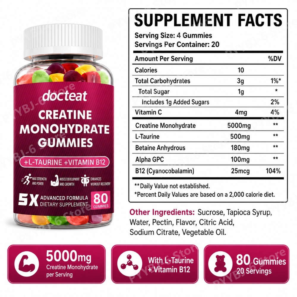 Creatine Monohydrate Gummies 8 - Nutrition & Fitness Hub reseña y precio