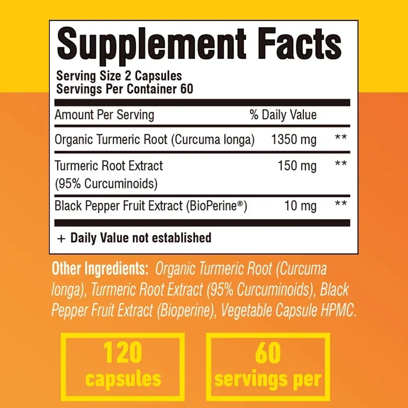 Turmeric Curcumin - Antioxidan - Turmeric Curcumin Capsule reseña y precio