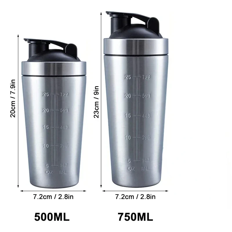 Stainless Steel Protein Shaker - Nutrition Sports Fitness reseña y precio
