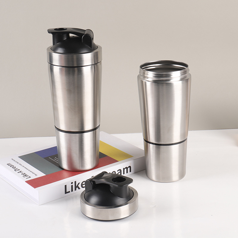 Stainless Steel Protein Shaker - Nutrition Sports Fitness reseña y precio
