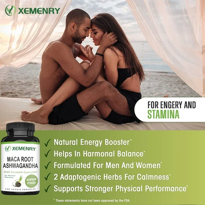 Men's Supplement - Maca Root + - Turmeric Curcumin Capsule reseña y precio