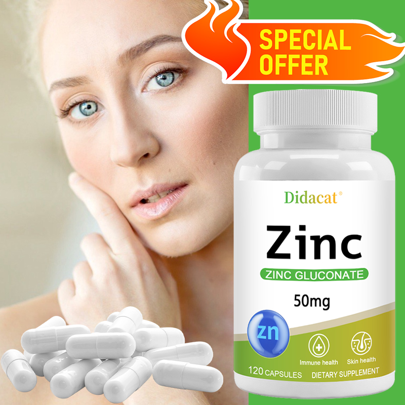 Zinc Gluconate Capsules 50MG,  - Zinc Supplement 50Mg reseña y precio