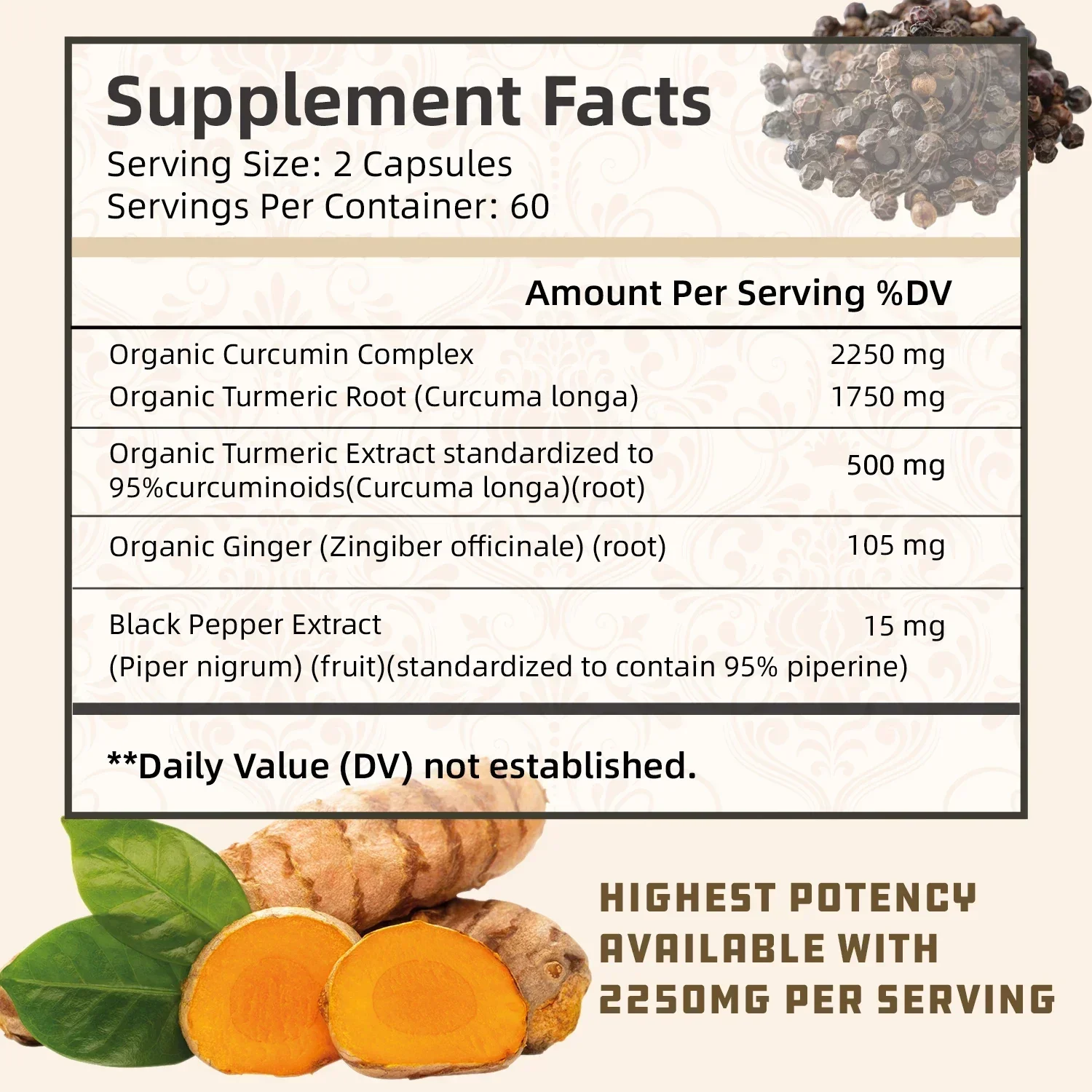 Turmeric Curcumin - with 95% C - Turmeric Curcumin Capsule reseña y precio