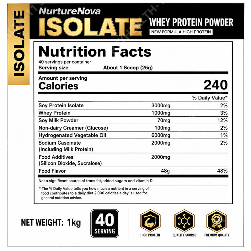 Whey Protein Isolate Powder Lo - Nutrition Sports Fitness reseña y precio