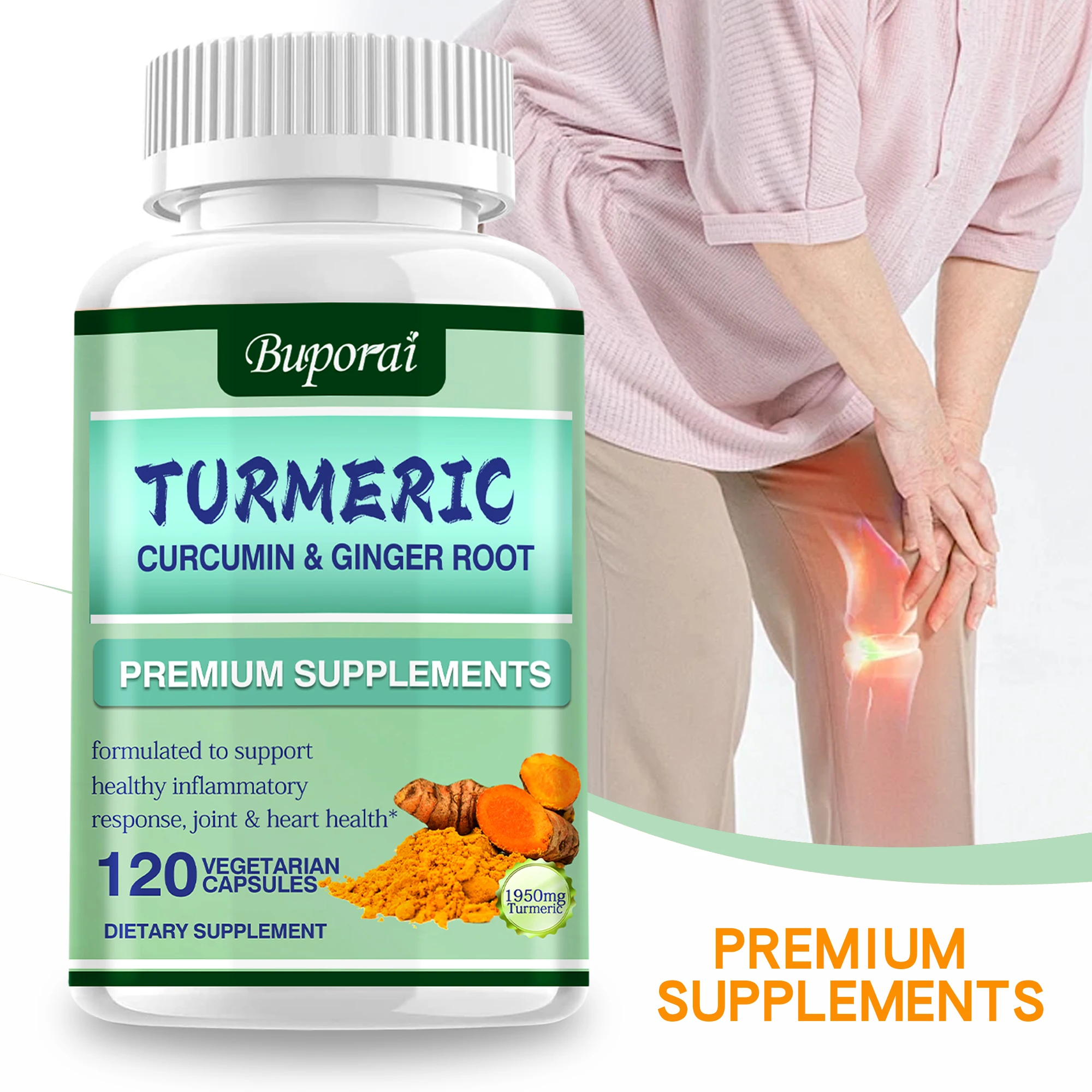 Turmeric Curcumin + Ginger Roo - Turmeric Curcumin Capsule reseña y precio