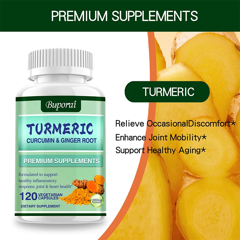 Turmeric Curcumin + Ginger Roo - Turmeric Curcumin Capsule reseña y precio