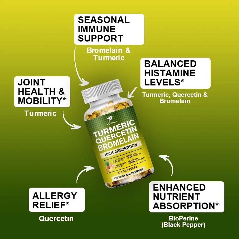 Turmeric Quercetin Bromelain C - Turmeric Curcumin Capsule reseña y precio