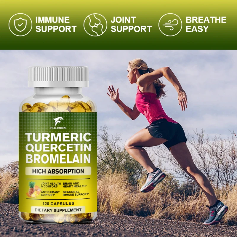 Turmeric Quercetin Bromelain C - Turmeric Curcumin Capsule reseña y precio