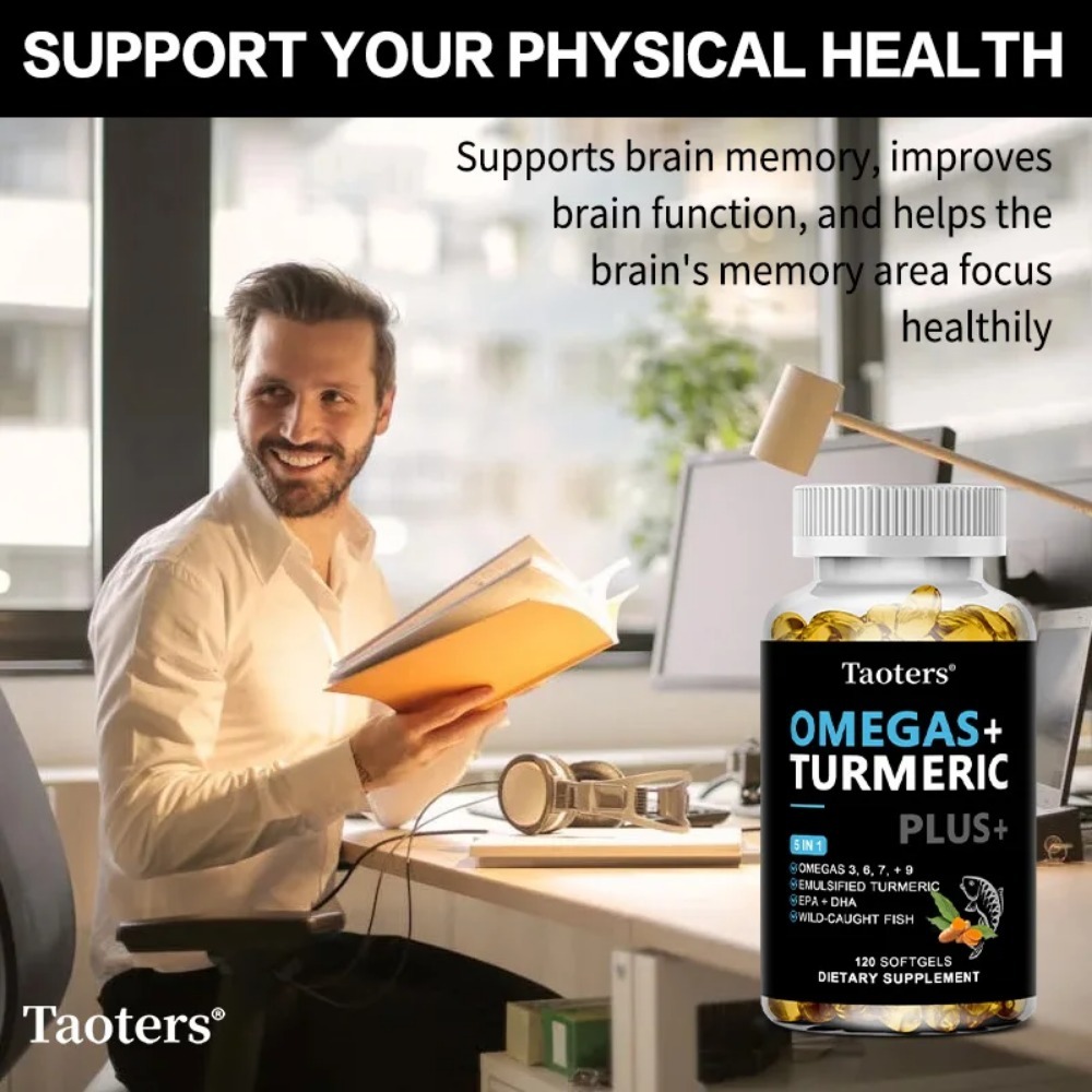 Omega 3 6 9 Supplement Plus -  - Turmeric Curcumin Capsule reseña y precio