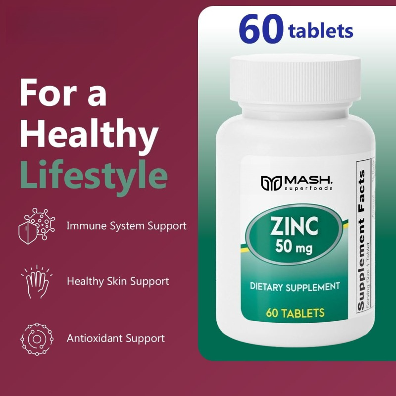 Zinc MG50 | Cleaning Label 50M - Zinc Supplement 50Mg reseña y precio
