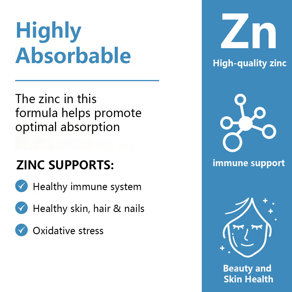 Zinc 50Mg Supplement Capsules  - Zinc Supplement 50Mg reseña y precio
