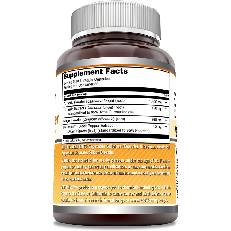 Turmeric, Curcumin, and Ginger - Turmeric Curcumin Capsule reseña y precio